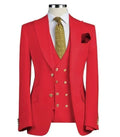 Uebert Red Three Piece Suit - Three Piece Suit - LeStyleParfait