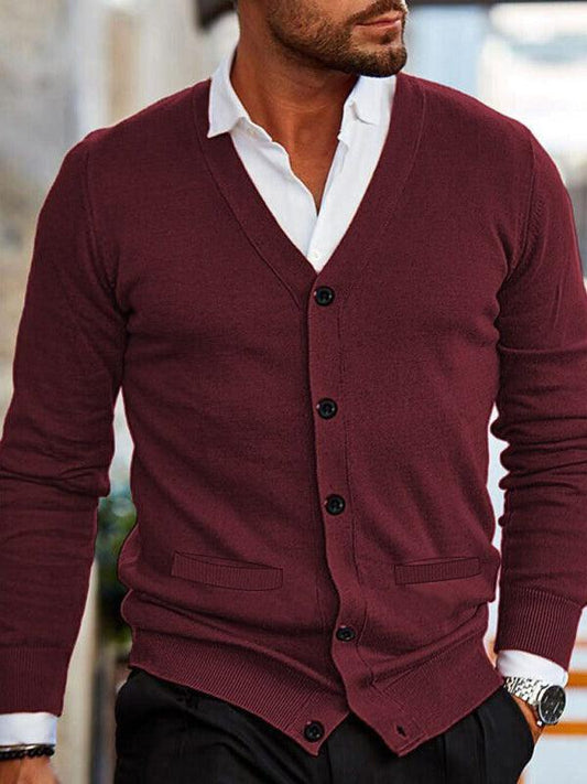 V-Neck Men Cardigan Sweater - Cardigan Sweater - LeStyleParfait