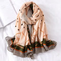 LeStyleParfait Women's Scarves & Shawls Stylish Wrap Scarf Printed Cotton -Scarf