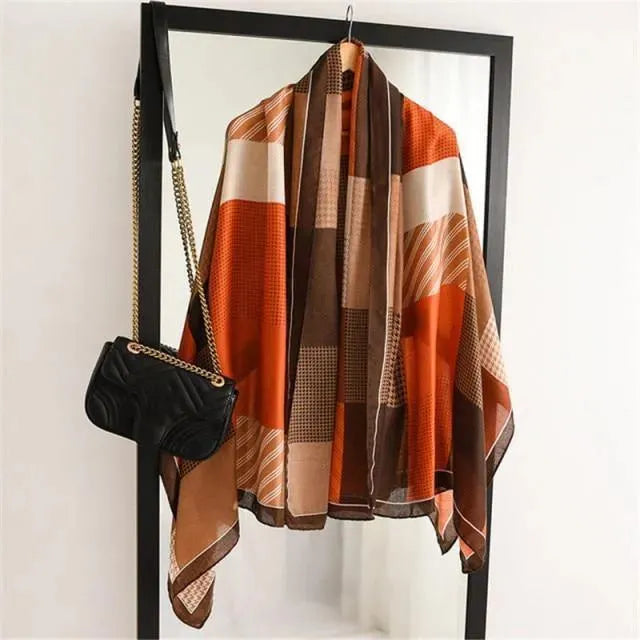 LeStyleParfait Women's Scarves & Shawls Stylish Wrap Scarf Printed Cotton -Scarf
