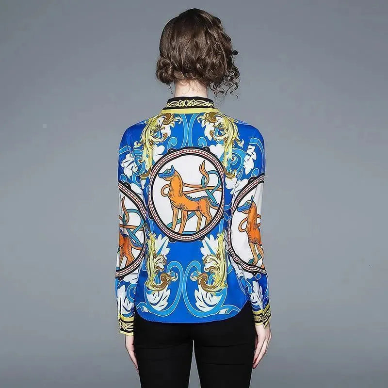 Vintage Floral Shirt For Women-Women's Shirts-LeStyleParfait