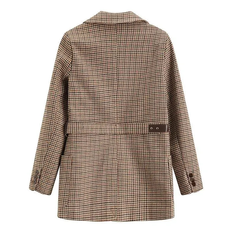 Vintage Houndstooth Plaid Blazer Women - Vintage - Plaid - Plaid Blazer - LeStyleParfait