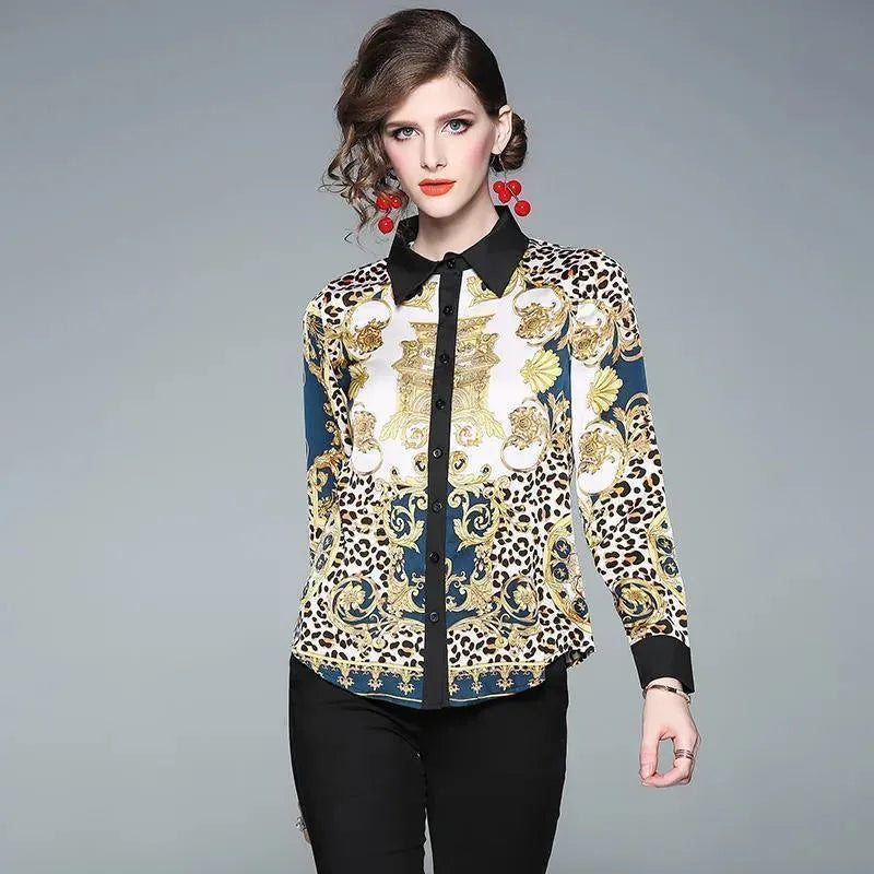 Vintage Silk Shirt For Women-Women's Shirts-LeStyleParfait