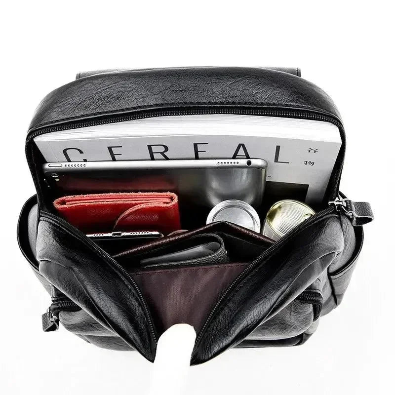 Vintage Soft Leather Women's Backpack - Backpack - LeStyleParfait