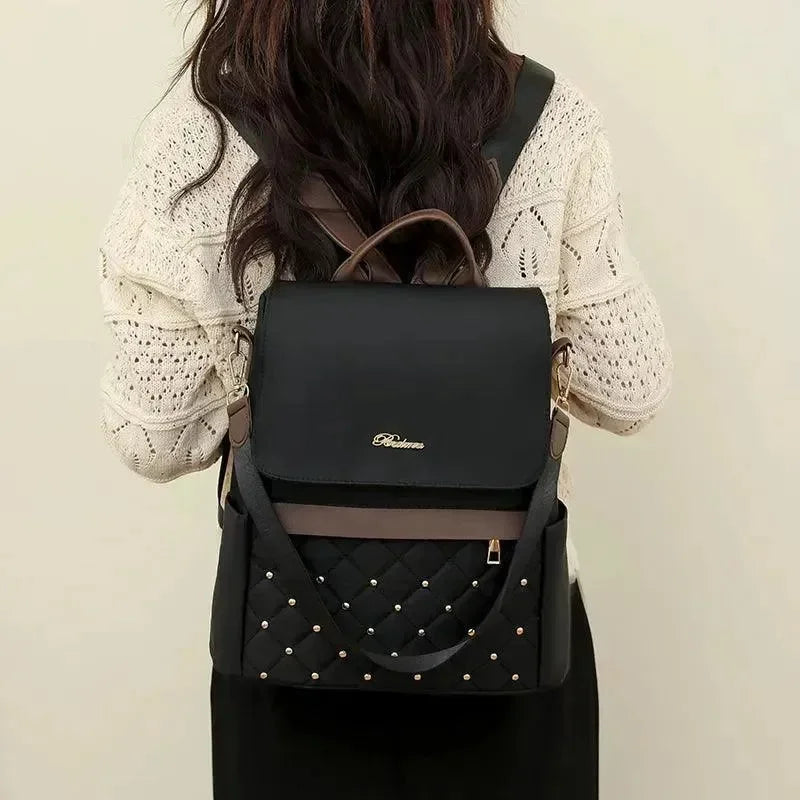 Vintage Soft Leather Women's Shoulder Backpack - Backpack - LeStyleParfait