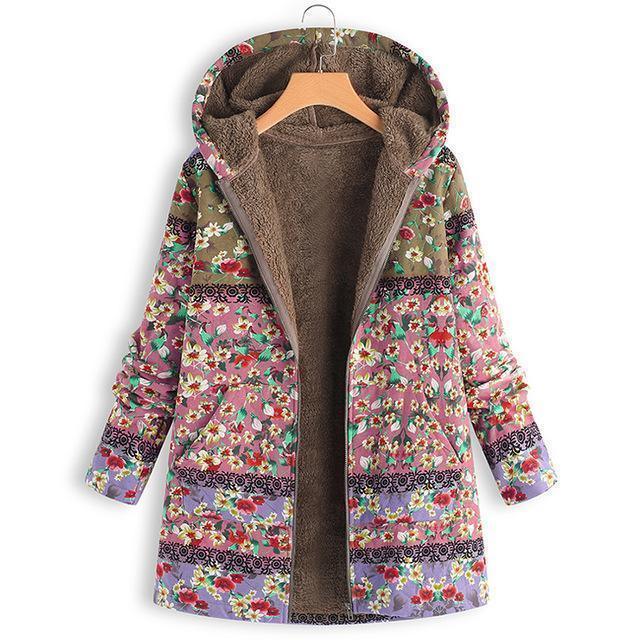 Women Coat, Vintage Floral Jacket - Coat - LeStyleParfait