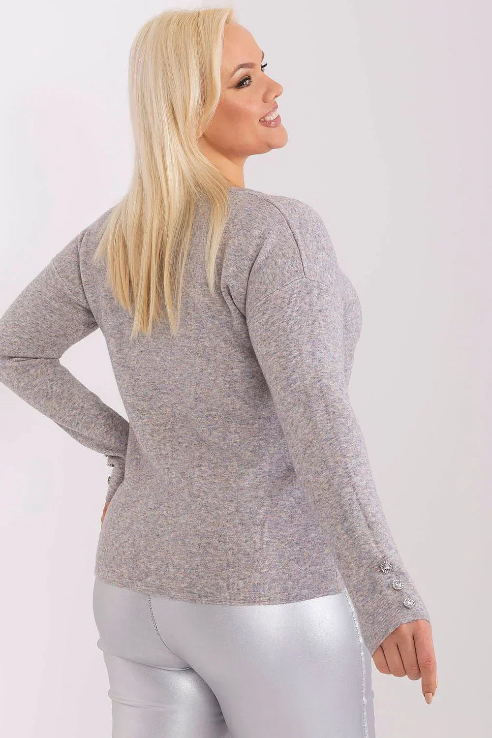 Women Elegant V Neck Sweater Chic-Women's Sweater-LeStyleParfait