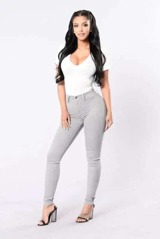 Women High Waist Skinny Jeans - Women Jeans - LeStyleParfait