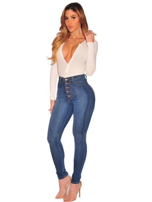 Women High Waist Skinny Jeans - Women Jeans - LeStyleParfait
