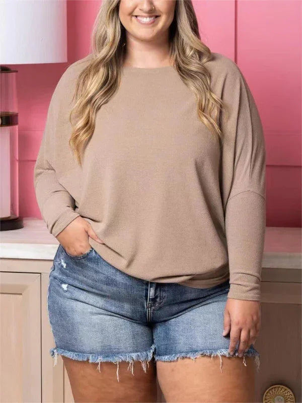 Women Plus Size Long Sleeve Tshirt-Women T-Shirt-LeStyleParfait