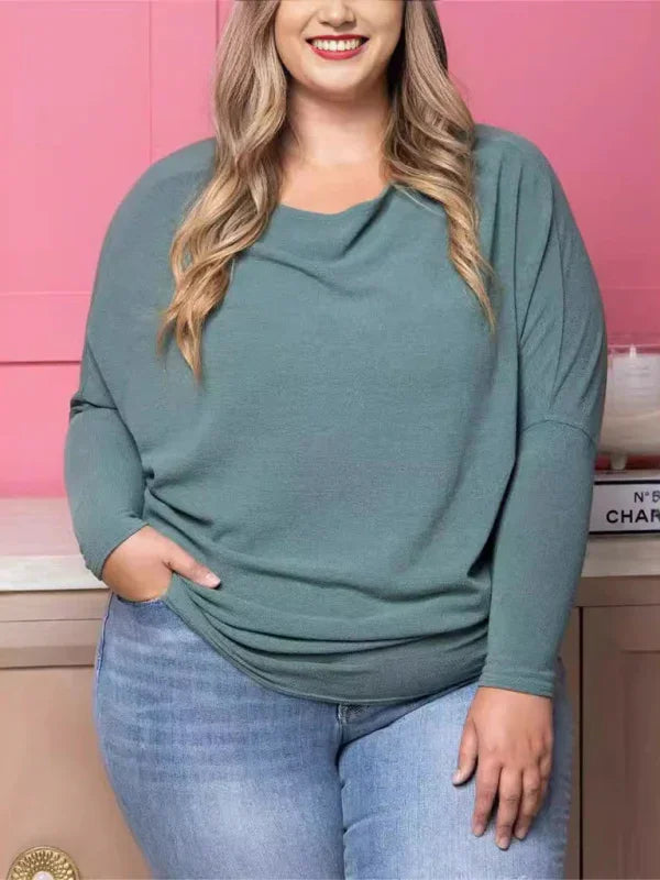 Women Plus Size Long Sleeve Tshirt-Women T-Shirt-LeStyleParfait