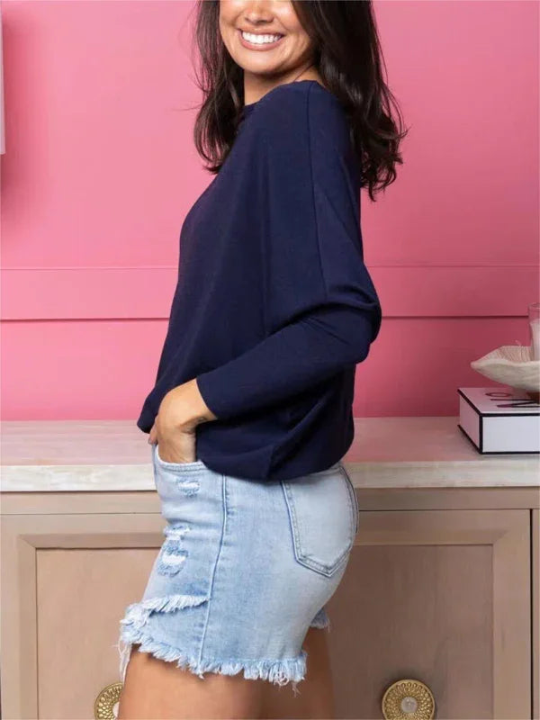 Women Plus Size Long Sleeve Tshirt-Women T-Shirt-LeStyleParfait