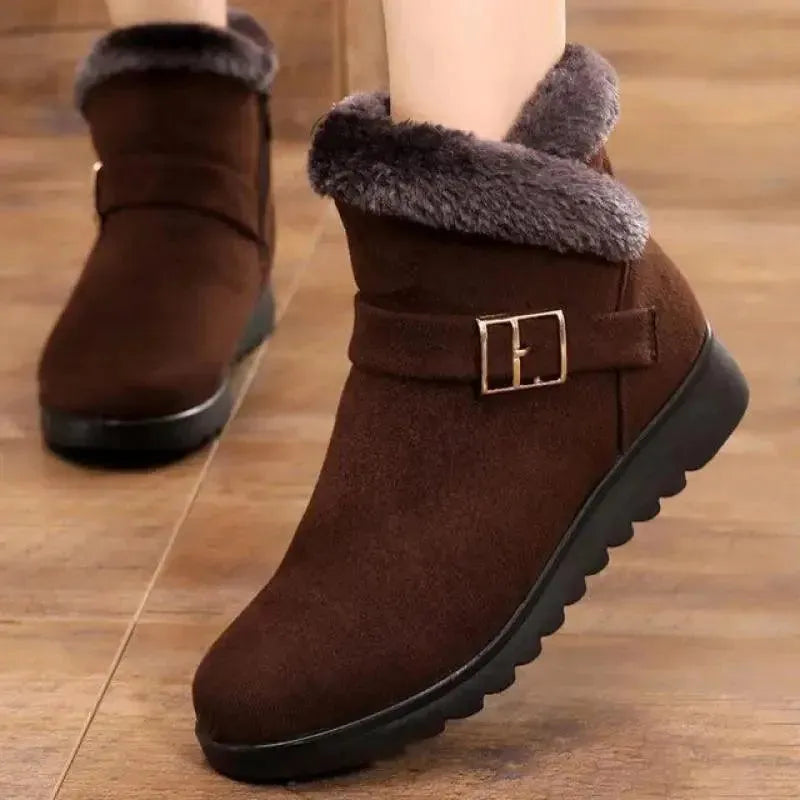 Women Plush Snow Boots - Ankle Boots - LeStyleParfait