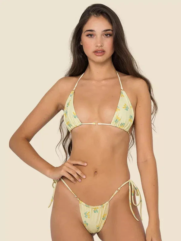 Women Polka Dot String Bikini Set fashion image