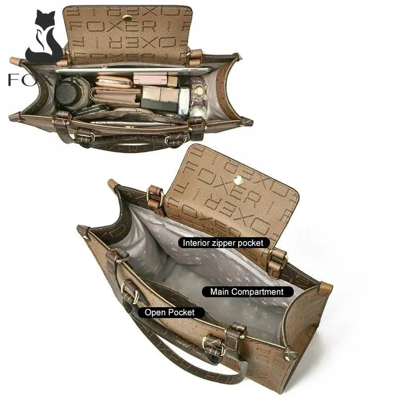 Women Printed Leather Handbag - Handbag - LeStyleParfait