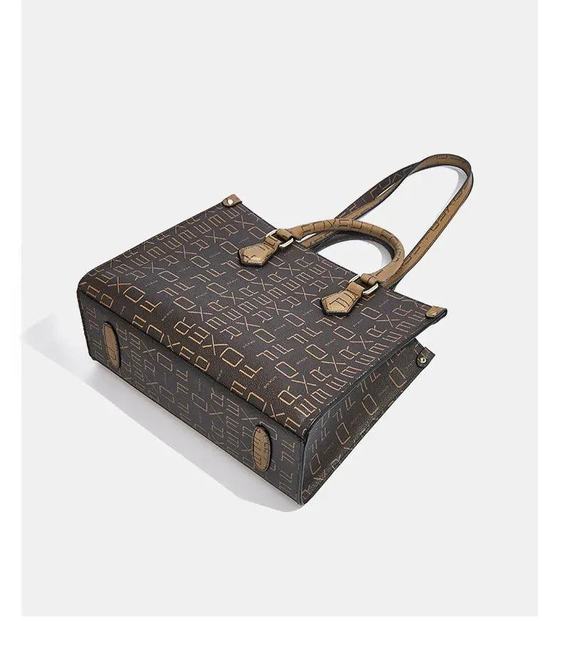 Women Printed Leather Handbag - Handbag - LeStyleParfait