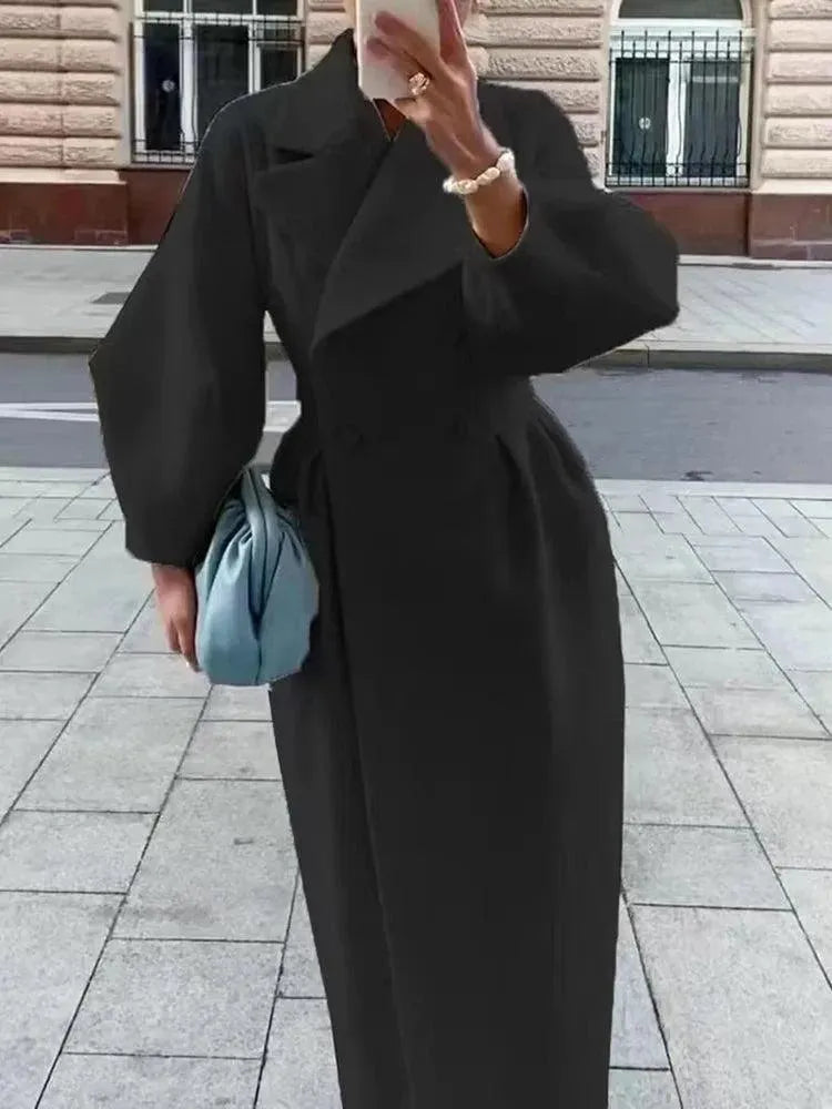 Women's Lantern Sleeve Overcoat - Overcoat - LeStyleParfait