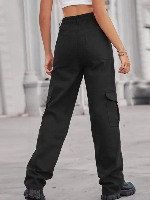 Women Solid Twill Cargo Pants - Cargo Pants - LeStyleParfait