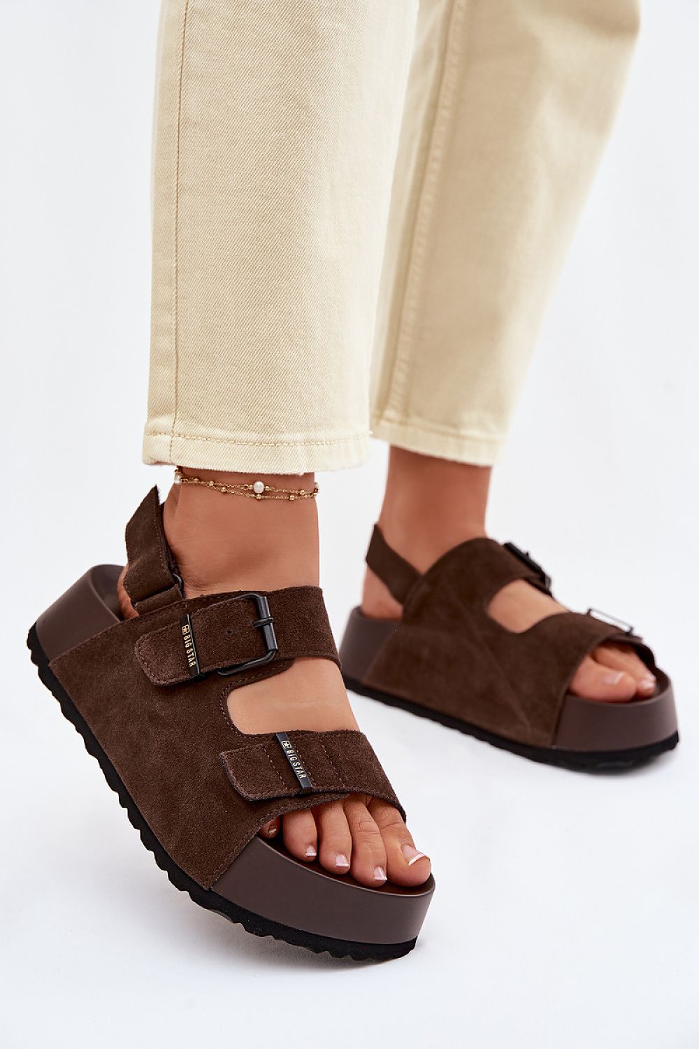 Women’s Adjustable Platform Buckle Sandals-Women's Sandals-LeStyleParfait