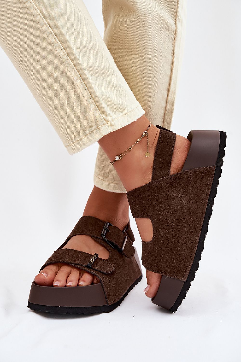 Women’s Adjustable Platform Buckle Sandals-Women's Sandals-LeStyleParfait