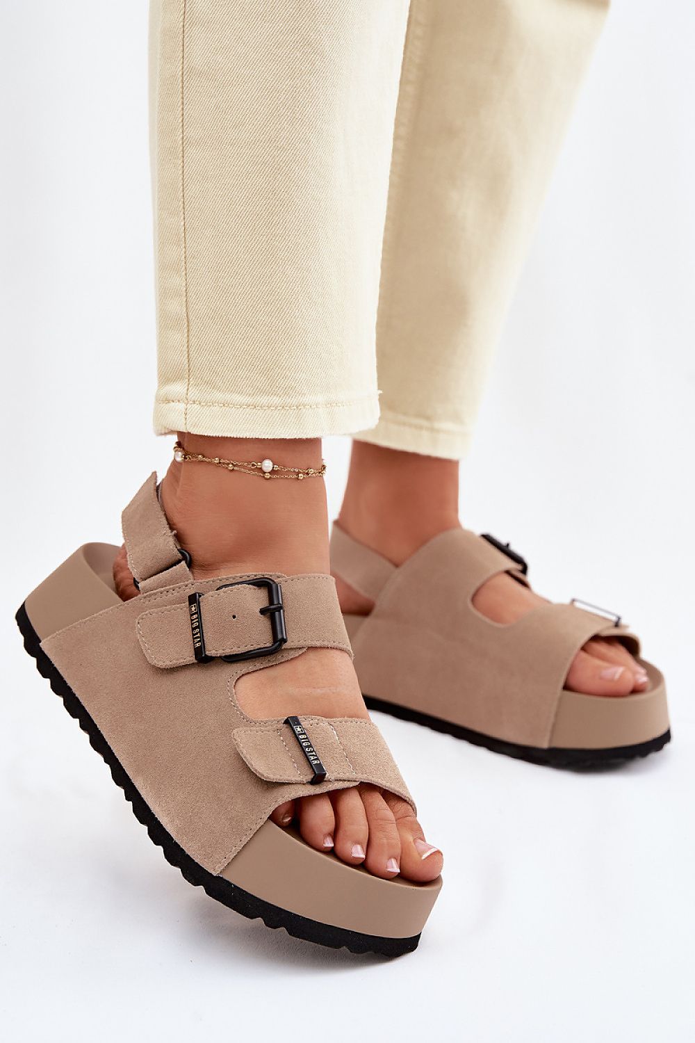 Women’s Adjustable Platform Buckle Sandals-Women's Sandals-LeStyleParfait