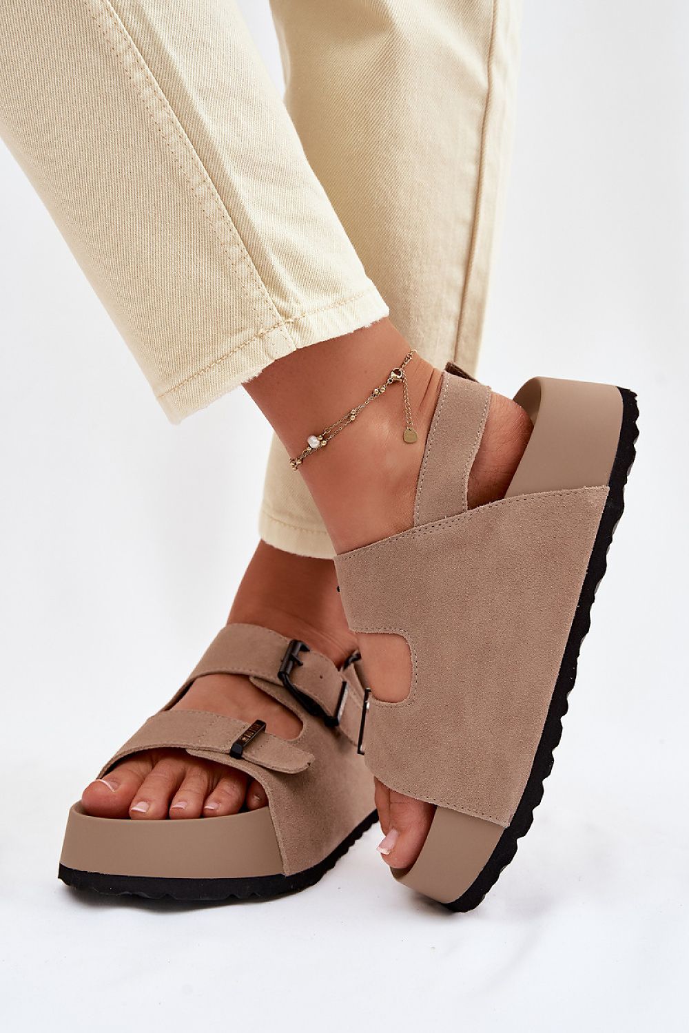 Women’s Adjustable Platform Buckle Sandals-Women's Sandals-LeStyleParfait