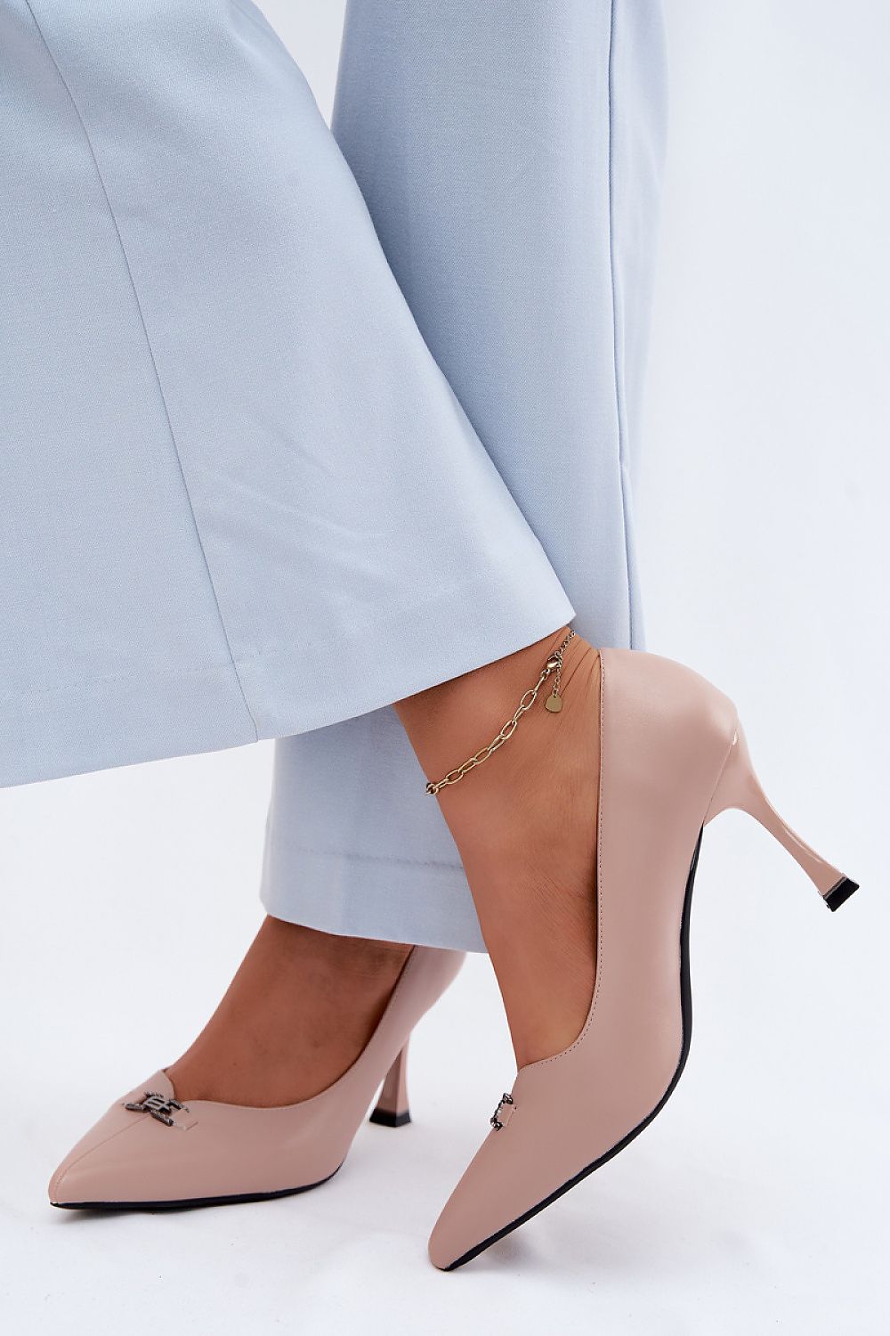 Women's Beige Pointed Toe High Heel Pumps-Pumps Shoes-LeStyleParfait