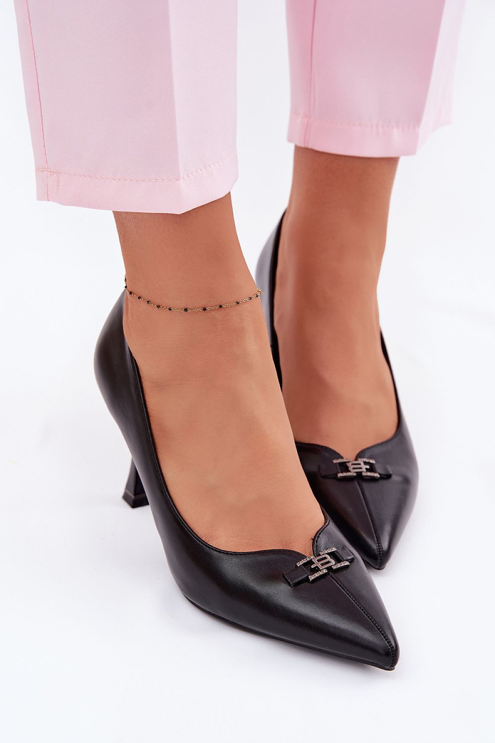 Women's Black Pointed Toe Stiletto Pumps-Pumps Shoes-LeStyleParfait