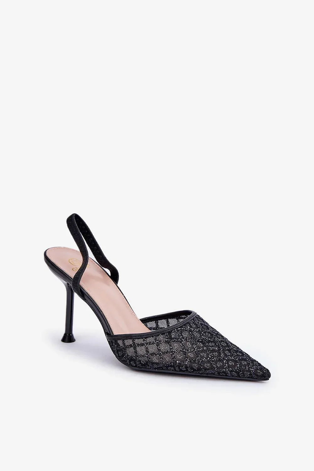 Women's Black Sequin Pointed Toe Stiletto Pumps-Pumps Shoes-LeStyleParfait