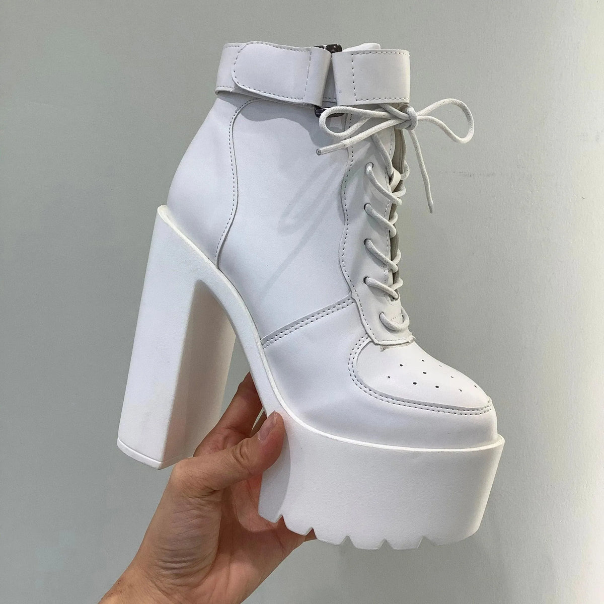Women's Boots - Women Platform Ankle Boots Sneakers - Lace-Up Spring-Autumn Shoes-Boots-LeStyleParfait