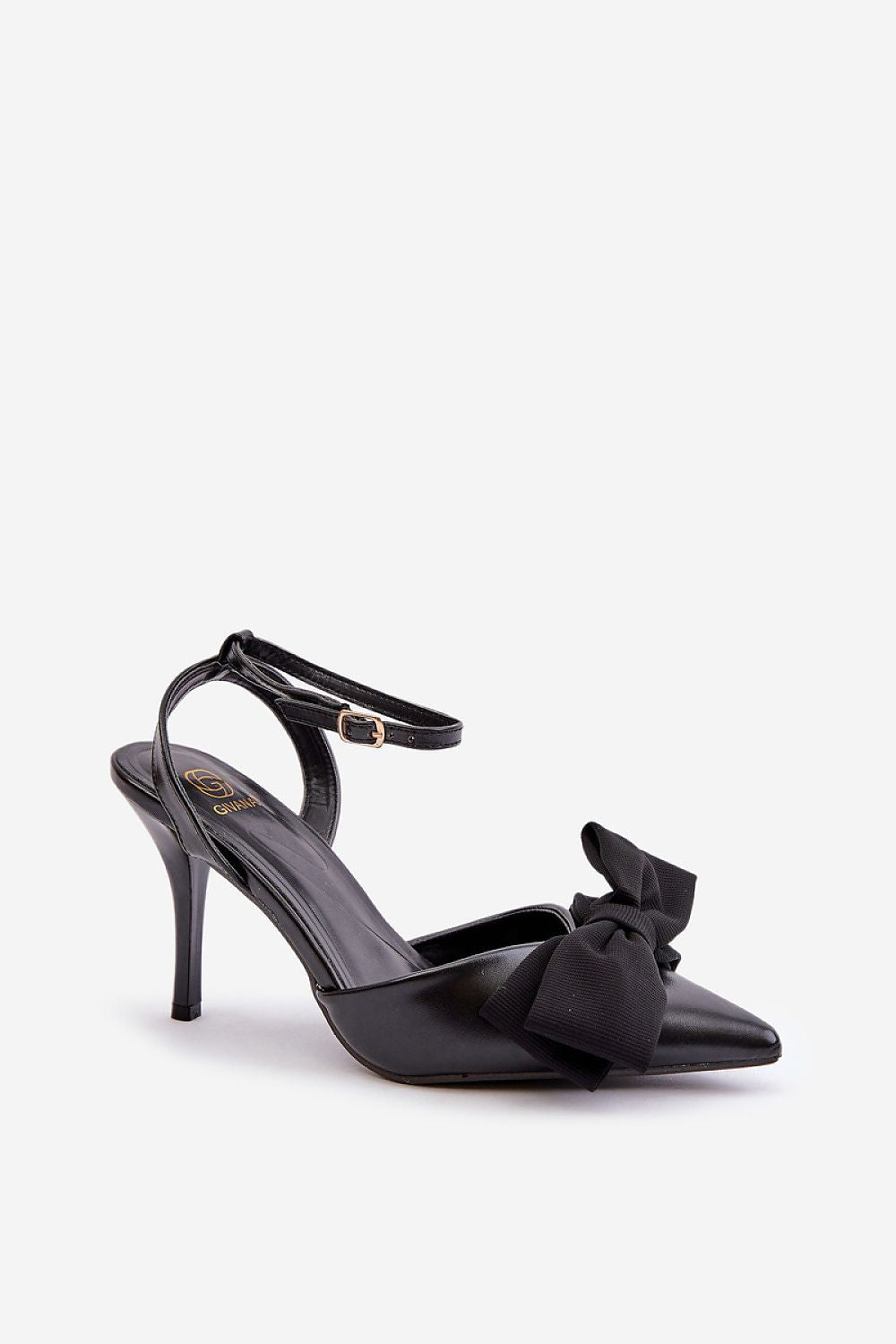 Women's Bow Ankle Strap Stiletto Pumps-Pumps Shoes-LeStyleParfait