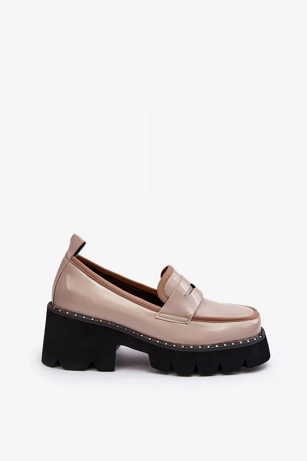 Women’s chunky platform penny moccasin loafers, casual women’s platform loafers for spring and autumn outfits