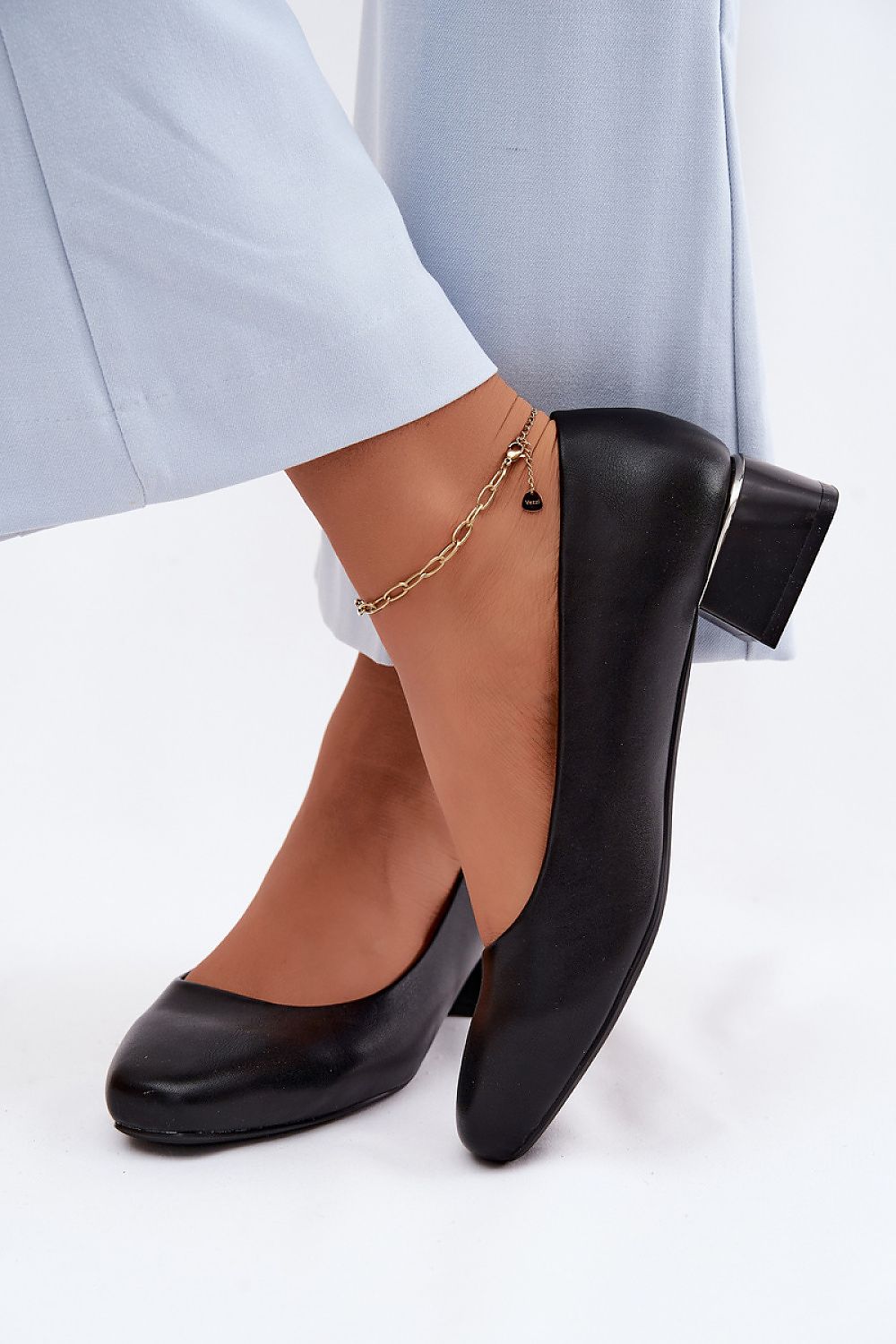Women's Classic Low Block Heel Pumps-Pumps Shoes-LeStyleParfait