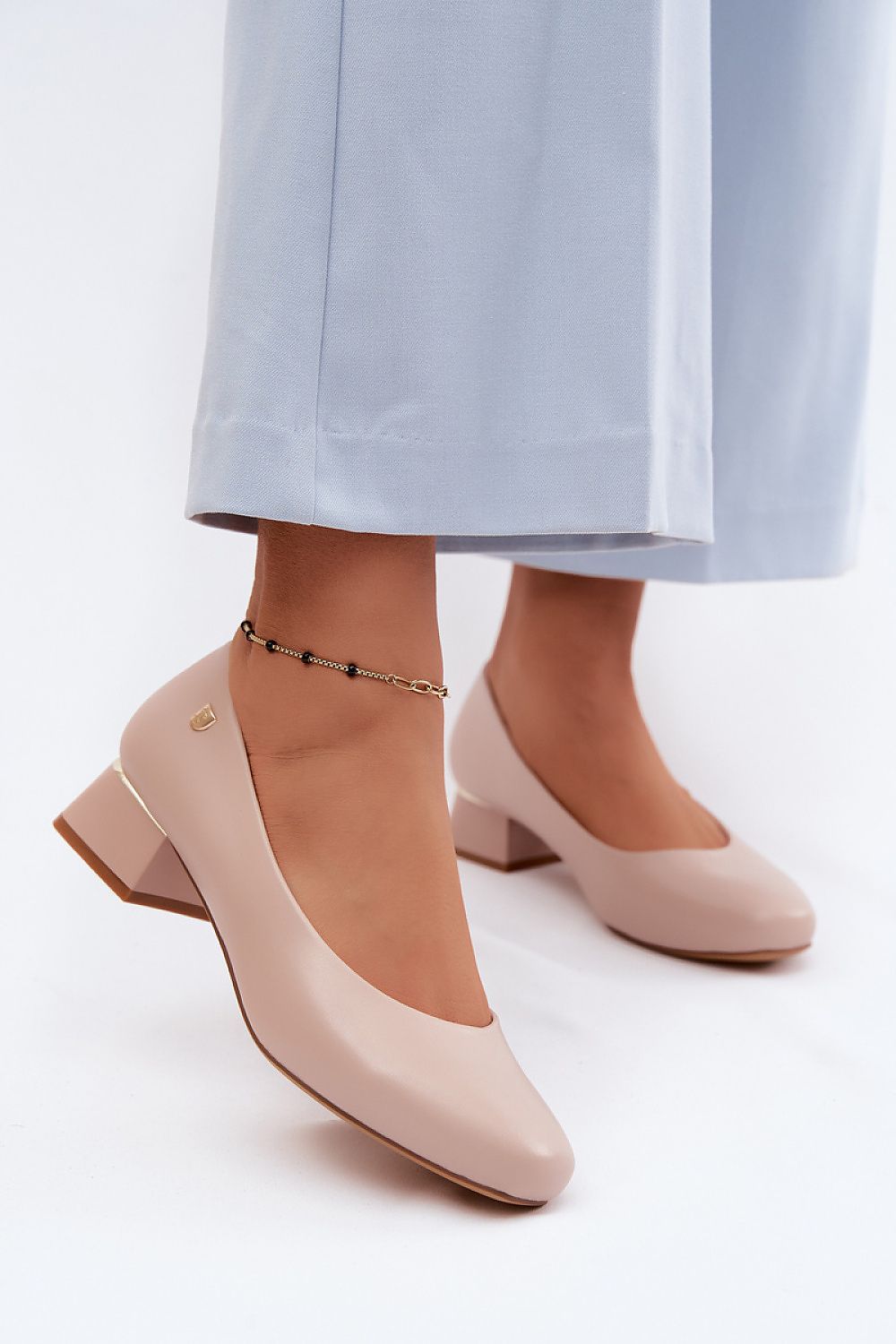 Women's Classic Low Block Heel Pumps-Pumps Shoes-LeStyleParfait
