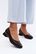 Women's Classic Low Block Heel Pumps-Pumps Shoes-LeStyleParfait
