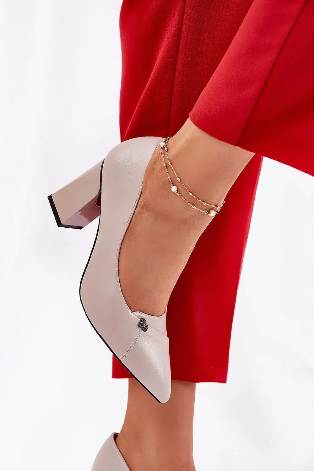 Women's Classic Pointed Toe Block Heel Pumps-Pumps Shoes-LeStyleParfait