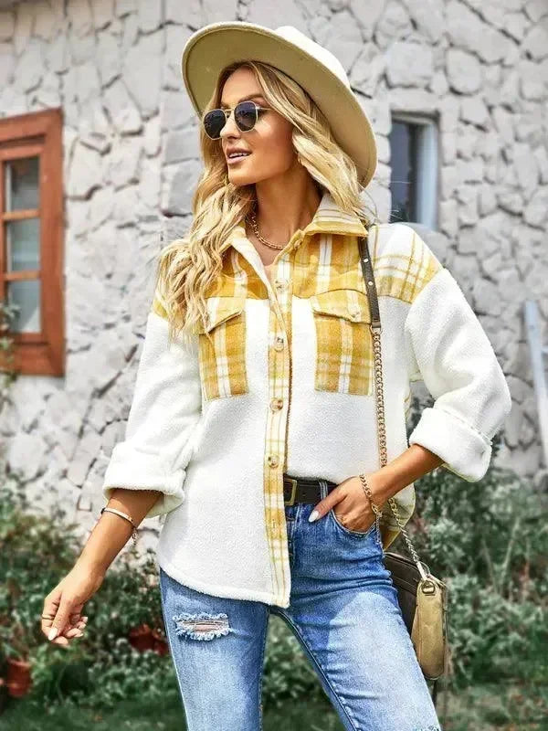 Women's Cropped Woolen Shirt-Women's Shirts-LeStyleParfait