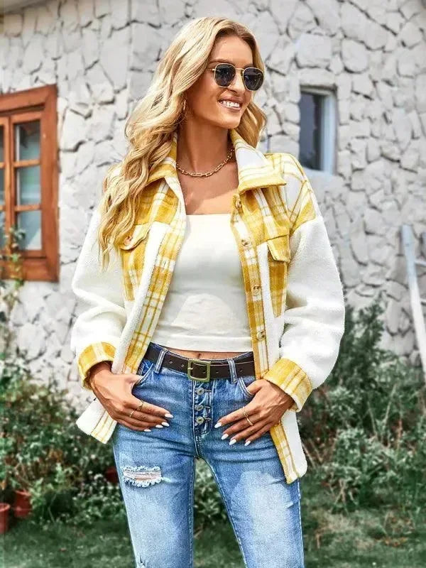 Women's Cropped Woolen Shirt-Women's Shirts-LeStyleParfait
