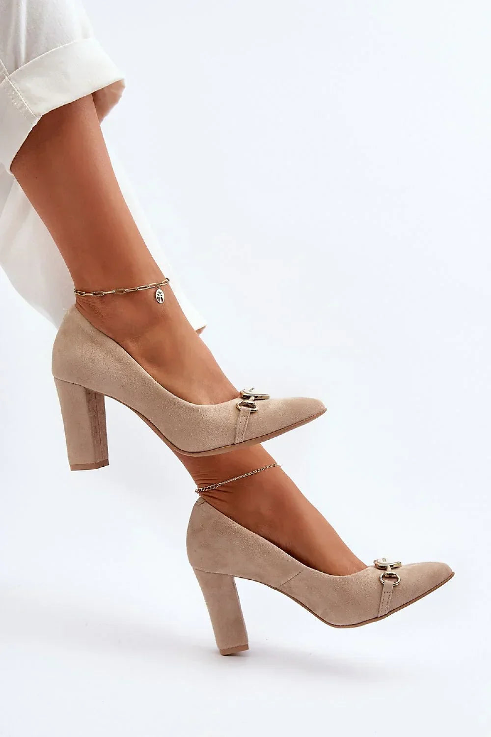 Women's Formal Pointed Toe Block Heel Pumps-Pumps Shoes-LeStyleParfait