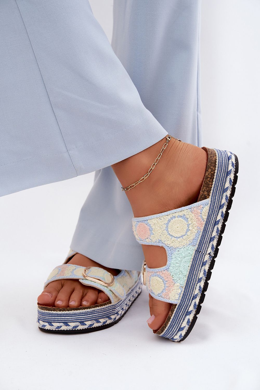 Women’s Geometric Slide Platform Sandals-Women's Sandals-LeStyleParfait