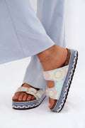 Women’s Geometric Slide Platform Sandals-Women's Sandals-LeStyleParfait