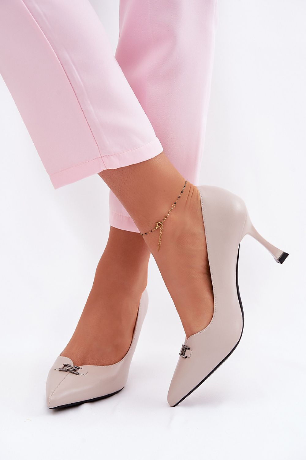 Women's Grey Pointed Toe High Heel Pumps-Pumps Shoes-LeStyleParfait