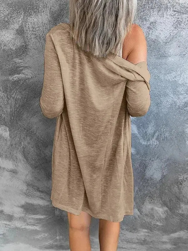 Women’s Longline Button Cardigan Sweater – Minimalist All-Season
