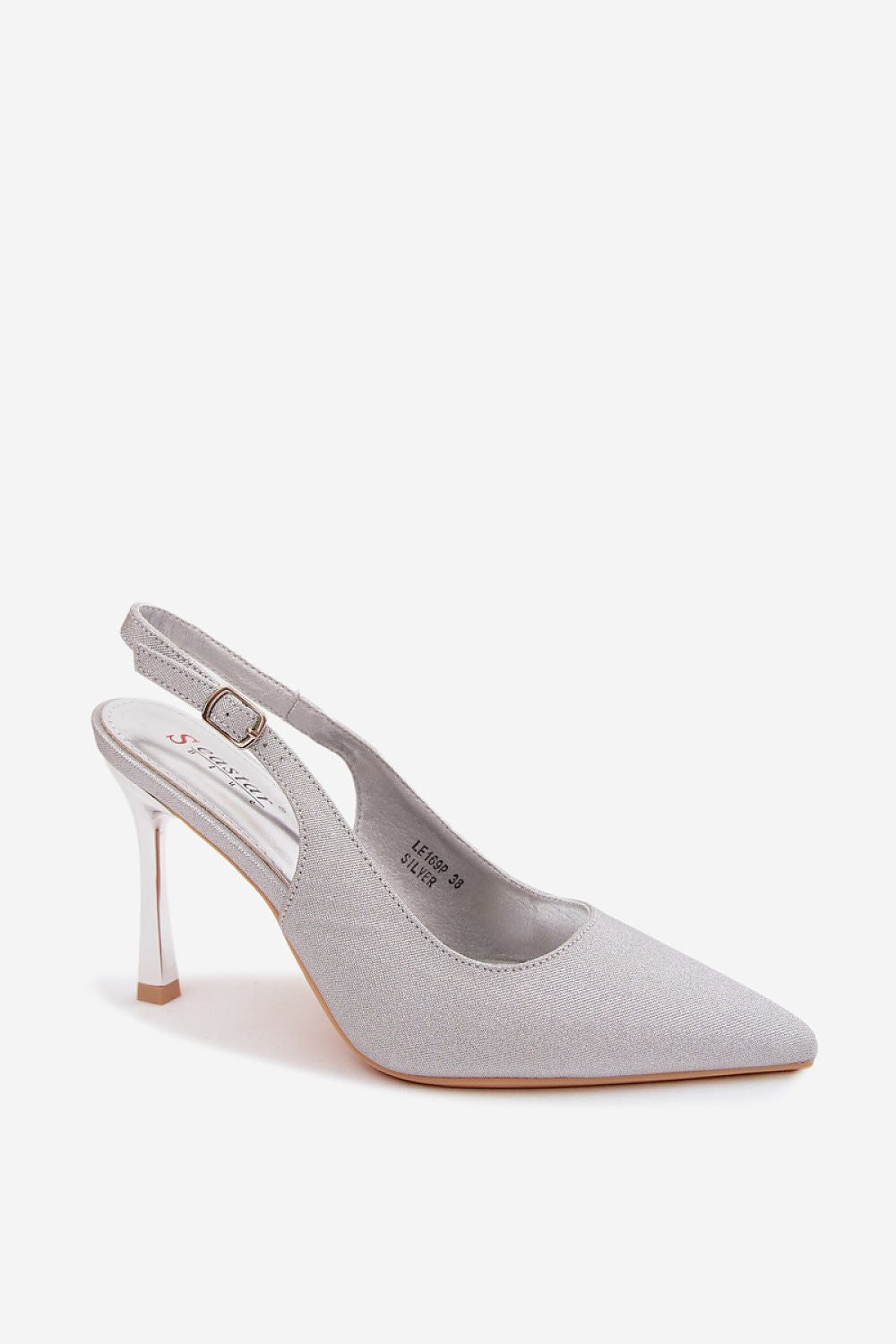 Women's Metallic Pointed Toe Slingback Stiletto Pumps-Pumps Shoes-LeStyleParfait