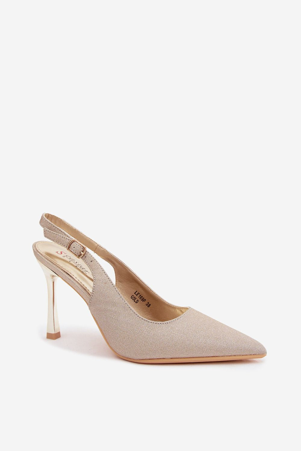 Women's Metallic Pointed Toe Slingback Stiletto Pumps-Pumps Shoes-LeStyleParfait