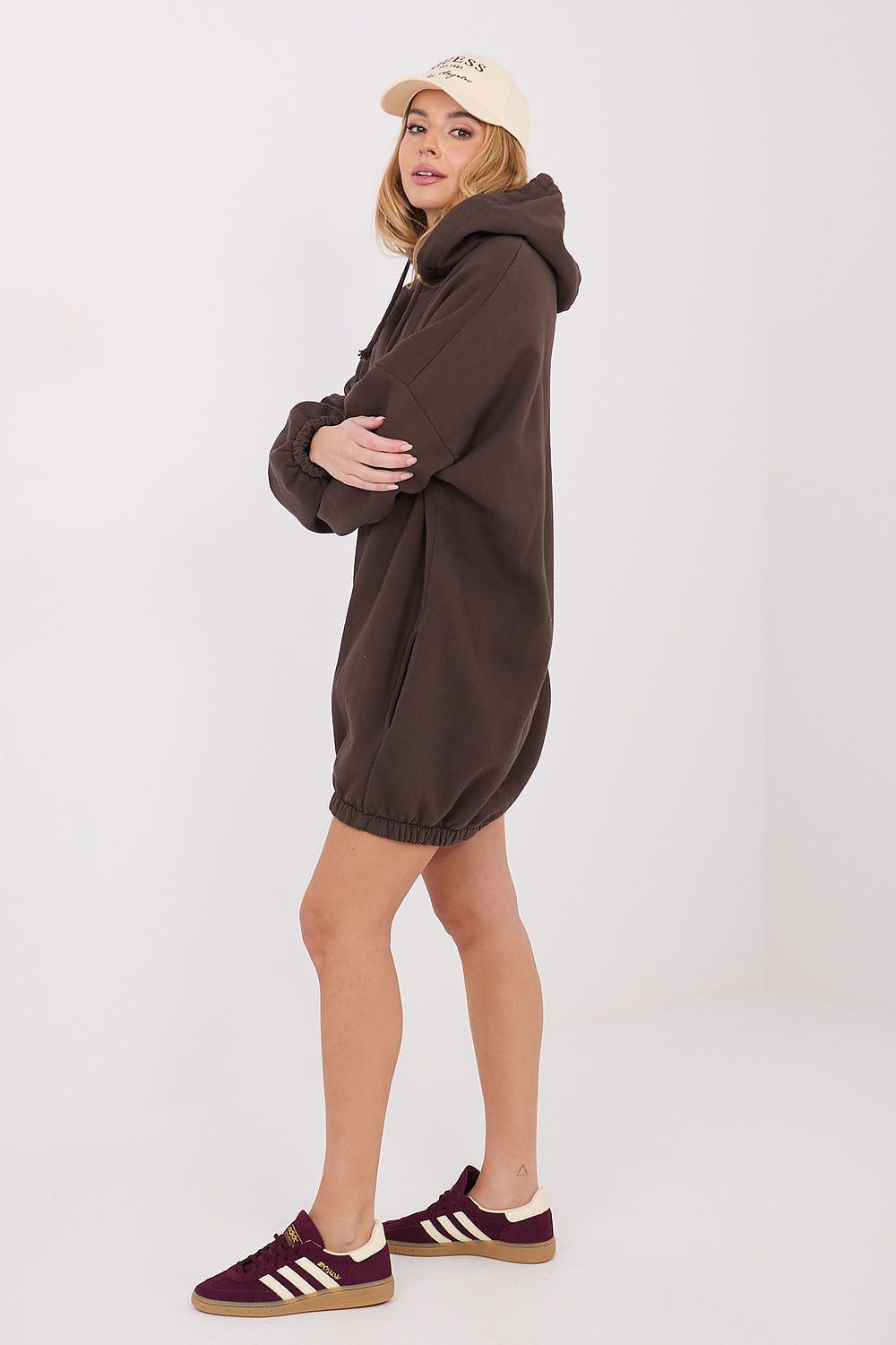 Women's Oversized Sweatshirt Dress — Grey-LeStyleParfait