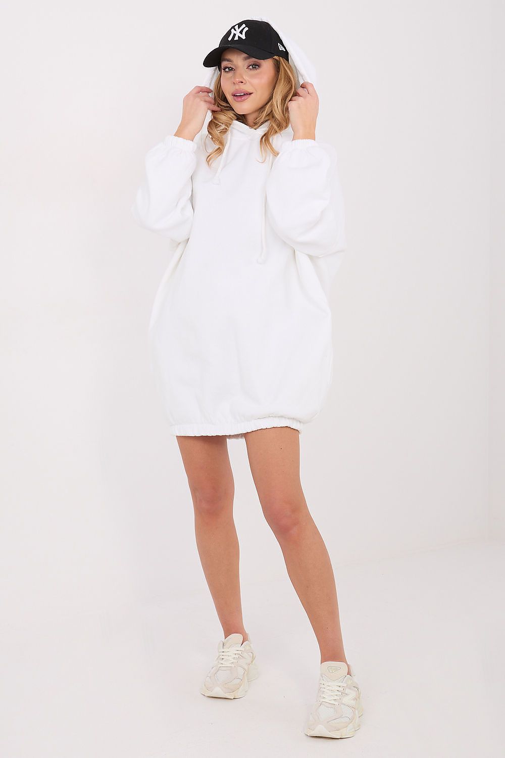 Women's Oversized Sweatshirt Dress — Grey-LeStyleParfait