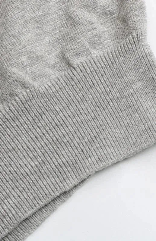 Women’s Patchwork V-Neck Cardigan Sweater – Contrast Knit