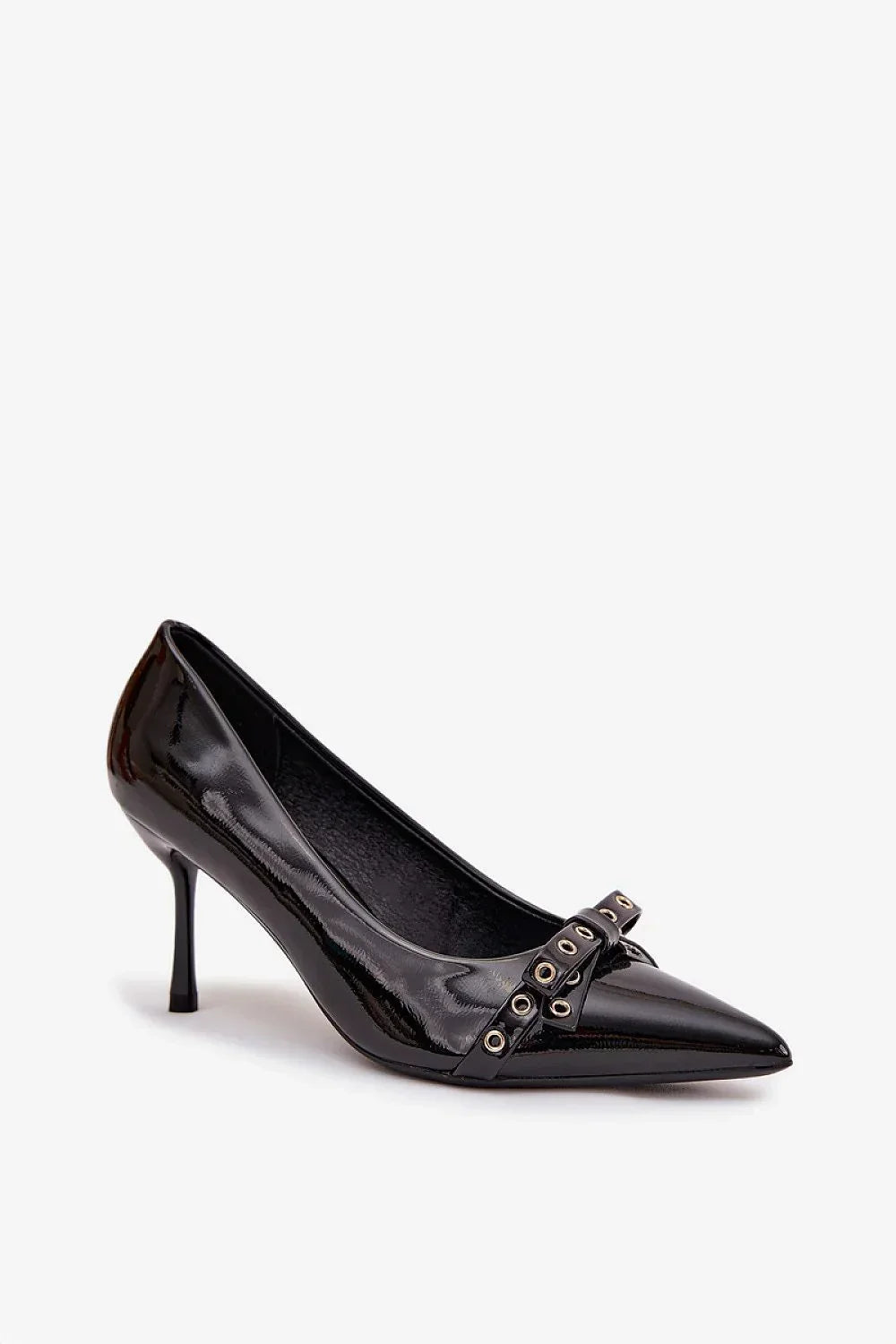 Escarpins Femme en cuir verni à nœud et talon aiguille-Escarpins Femme-LeStyleParfait