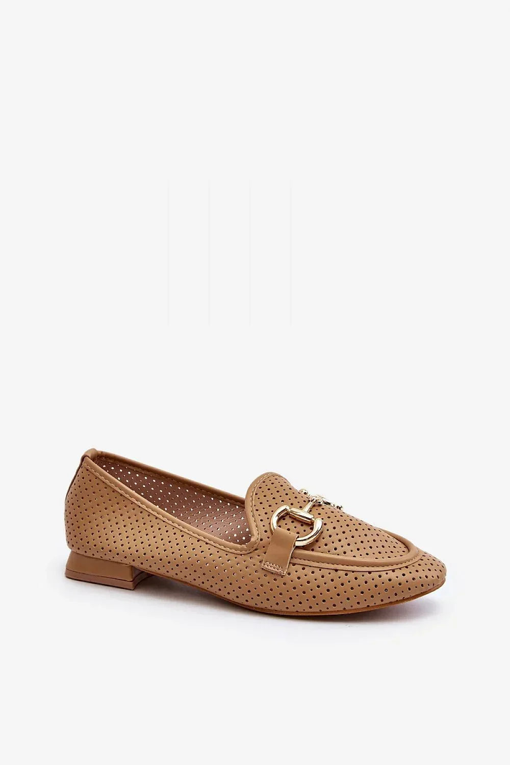 Women’s perforated eco leather moccasin loafers, cushioned breathable flat women’s loafers for casual chic